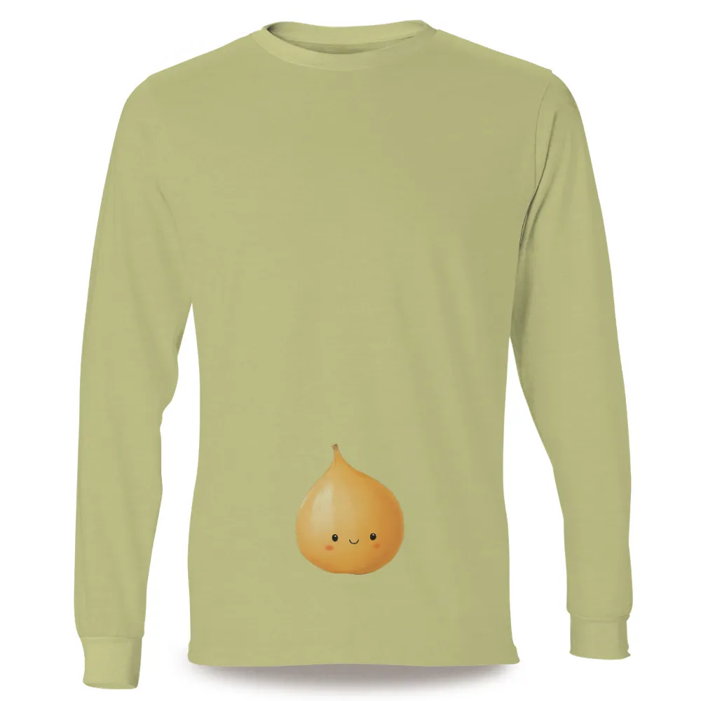 T-Shirt Printing: Whimsical Onion Smile - Funny & Minimalist Design|4th of july shirts cute