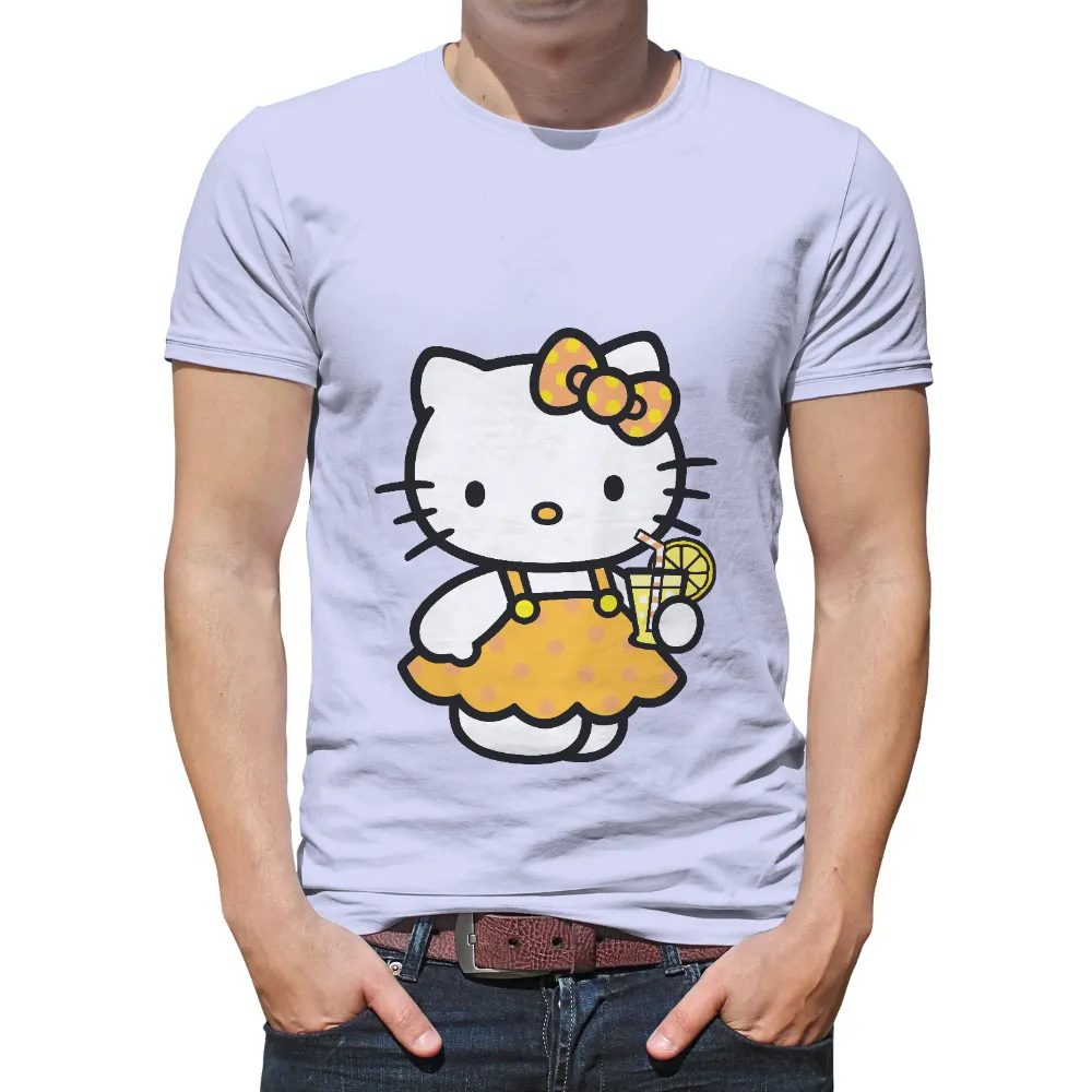 Custom Tee Shirts: Kitty's Refreshing Lemonade Moment|summer reading shirts 2022