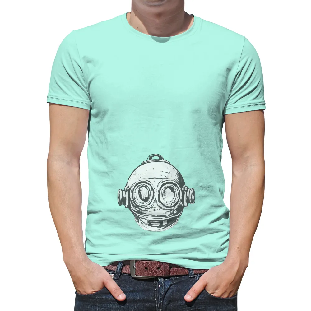 Tee Shirts Printed: The Observer - Retro Futuristic Cyberpunk Design|retro valentines day shirt