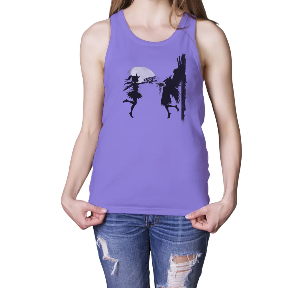 T-Shirts Design: Enchanting Silhouette Under the Full Moon|final fantasy anniversary shirts