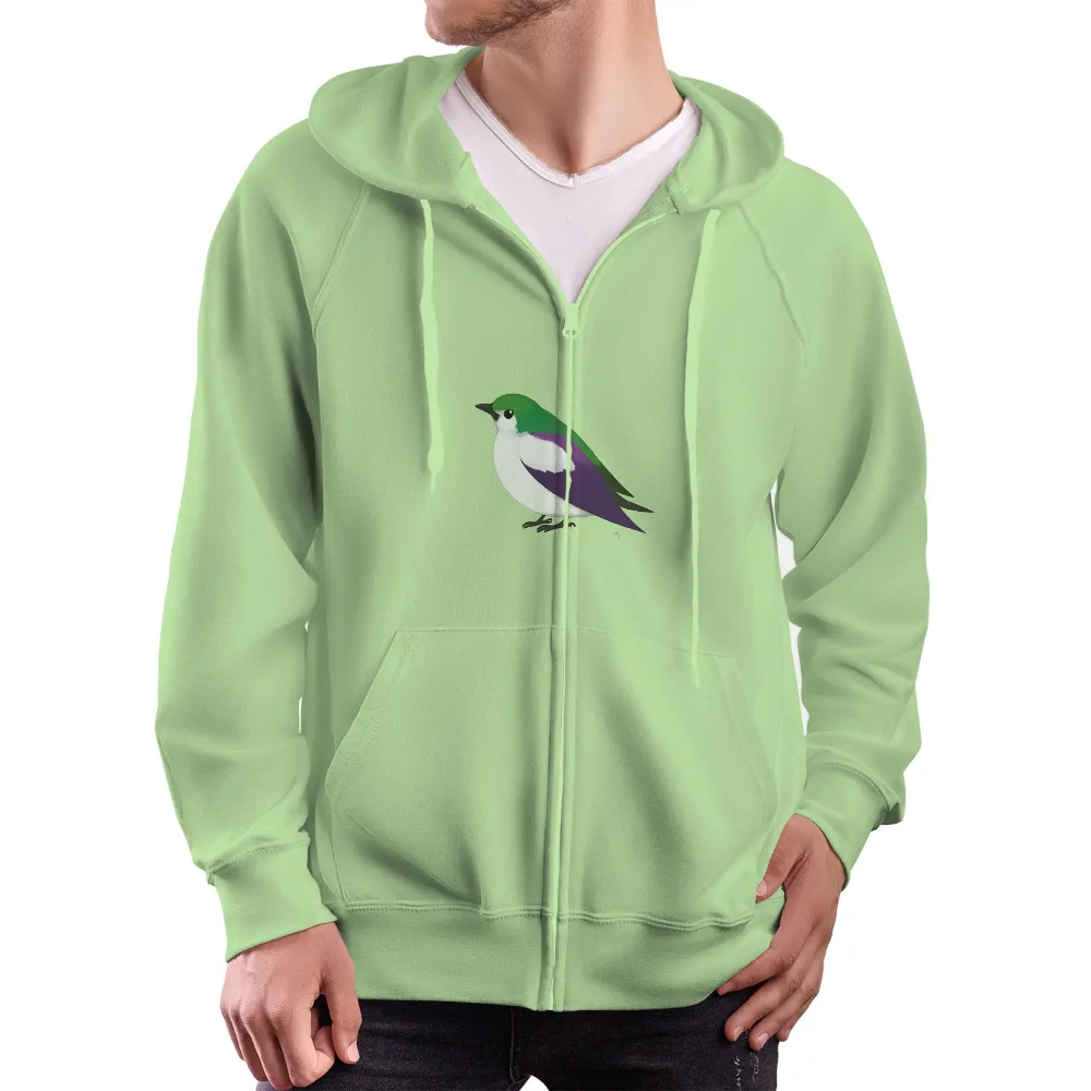 Customized Tee Shirts: Whimsy Bird - Nature's Joy and Freedom|fluro green work shirts