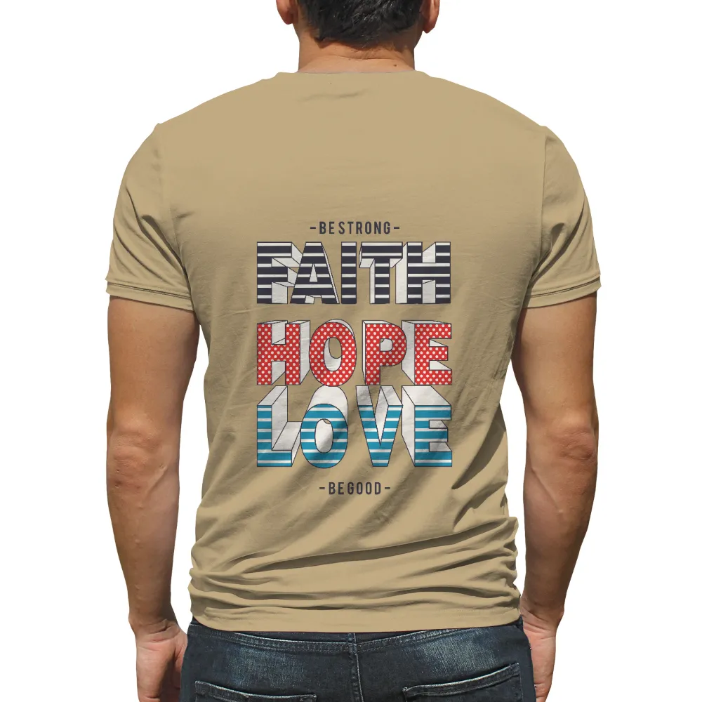 Shirts Graphic Tees: Faith Hope Love - Be Strong, Be Good|banksy street art t shirts