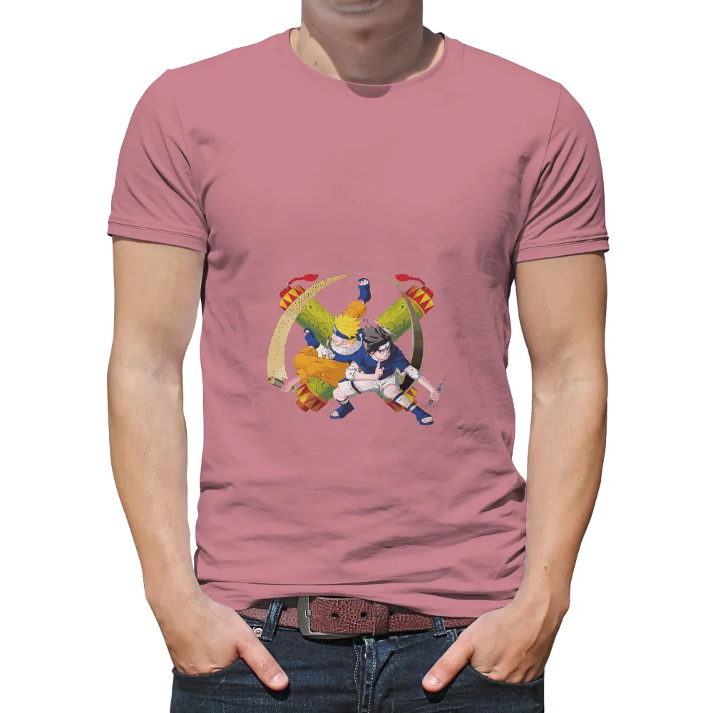 TShirt Design: Anime Rivals in Battle|anime characters with white shirt