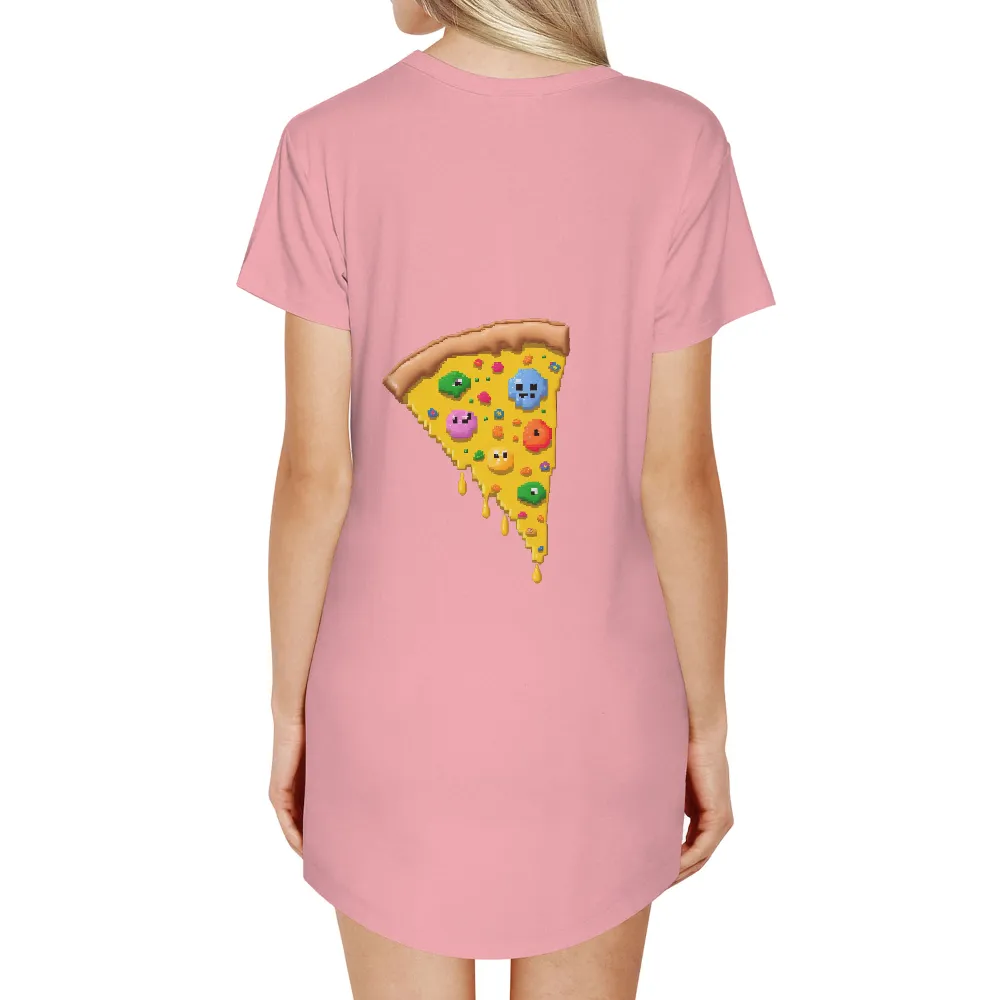 Retro Arcade-Themed Pizza Slice Design|funny meat eater t shirts