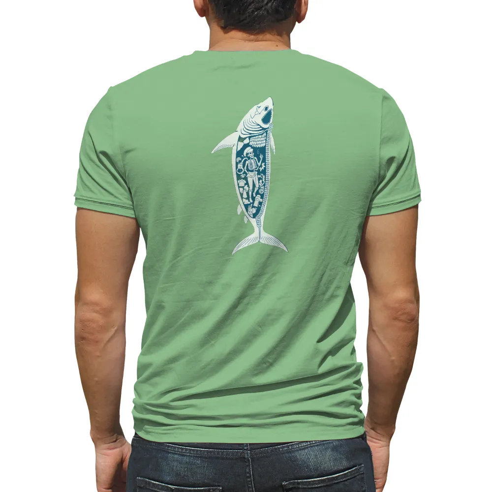 TShirt Design: Captain Bones' Nautical Adventure| Skeleton sailor T-shirt