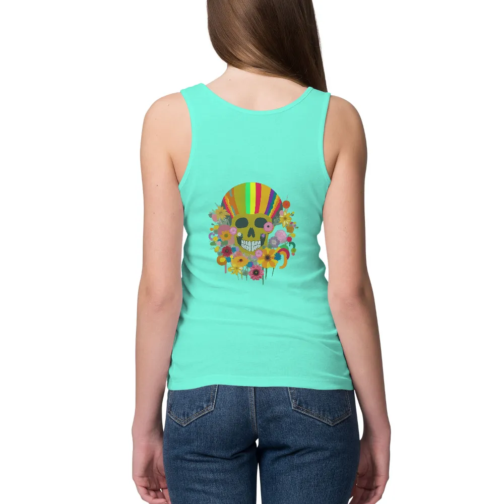 Rainbow Skull T-Shirts Design: A Fusion of Life and Emotions|mama mini rainbow shirts