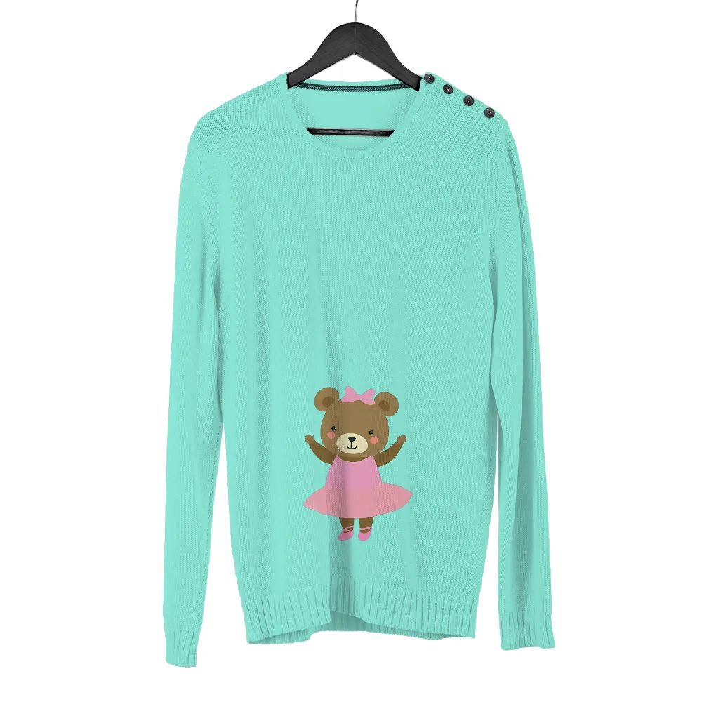 Customized Tee Shirts: Cute Bear Ballet Dancer|cute valentine tees