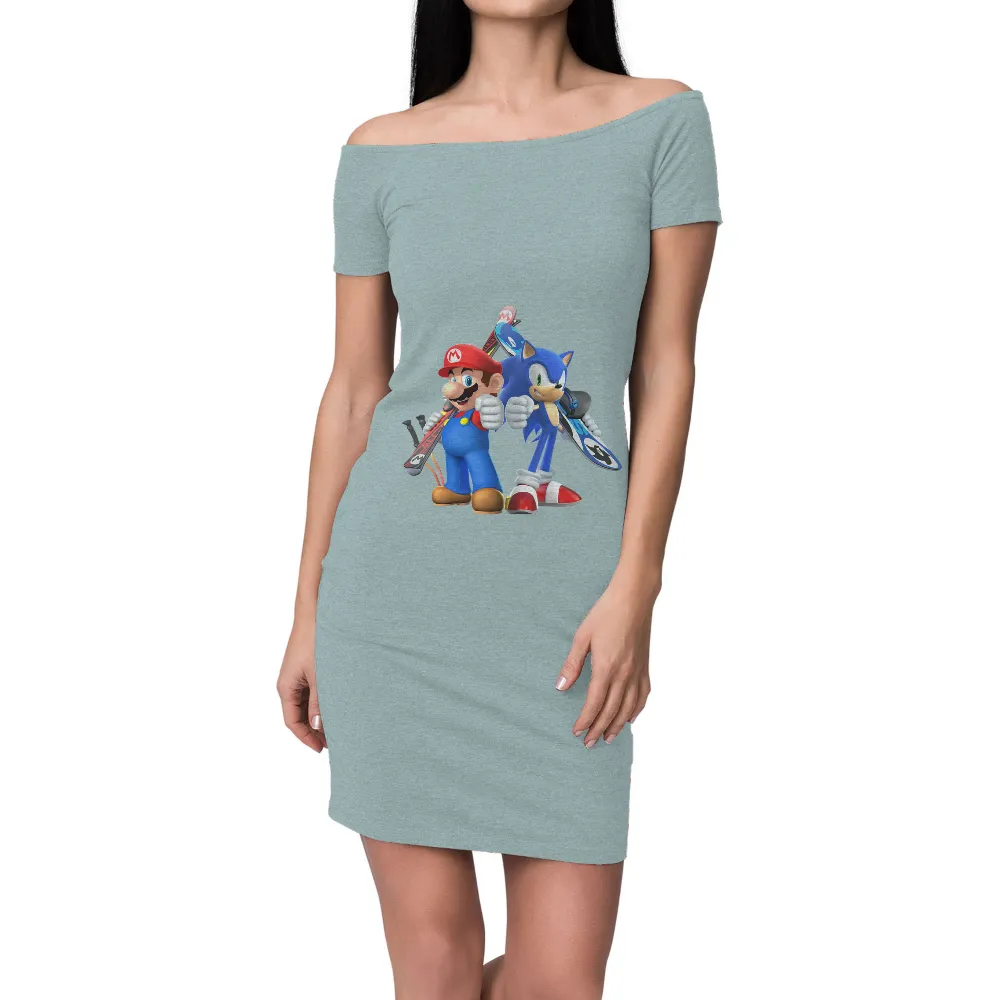 Mario and Sonic T-Shirts Pattern: Celebrating Sports and Friendship|patent pending mario shirt