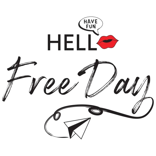 Tee Shirts Printed: Hello Free Day - Freedom, Joy, Paper Airplane