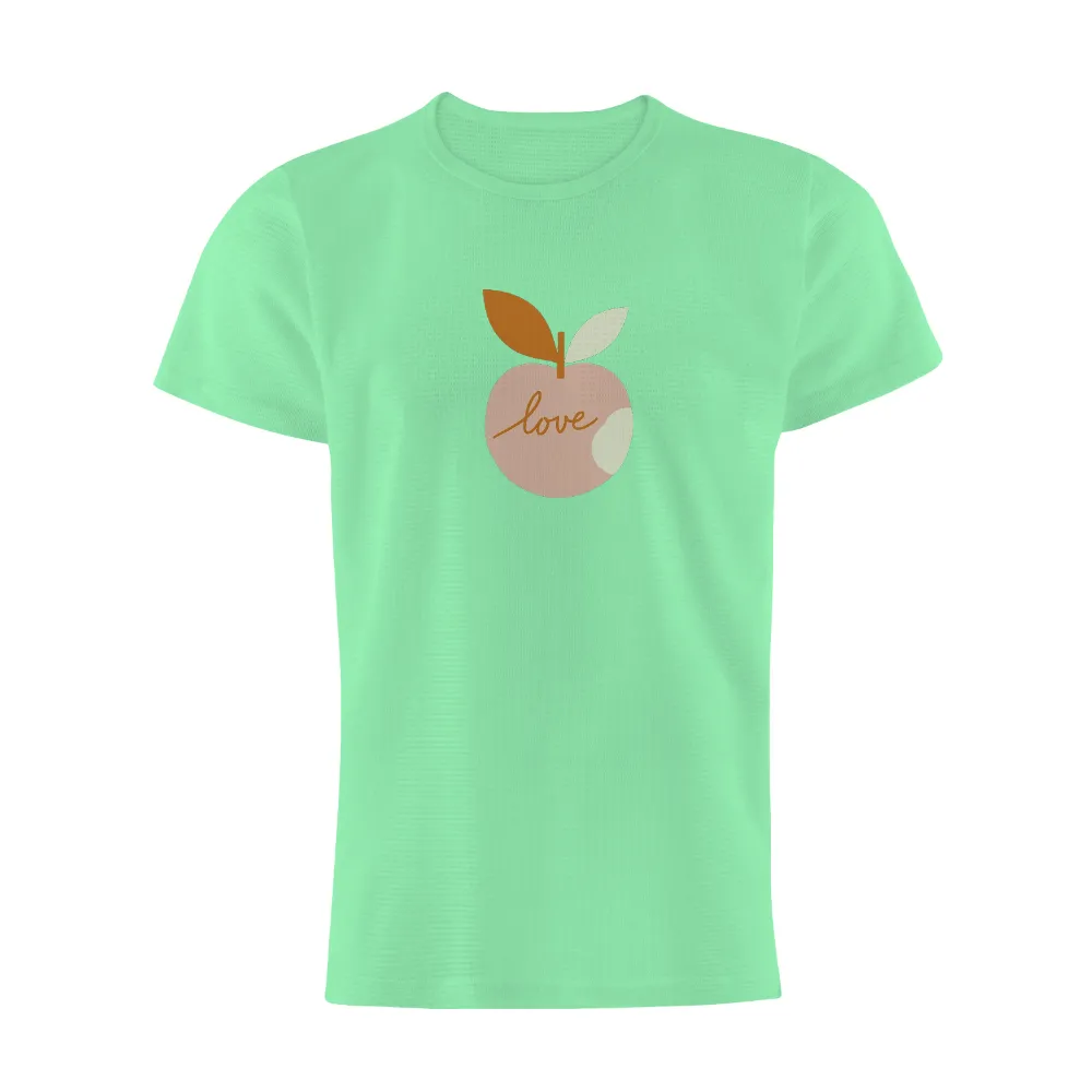 T-Shirts Design: Peach Love - Whimsical Nature Art|love today t shirt