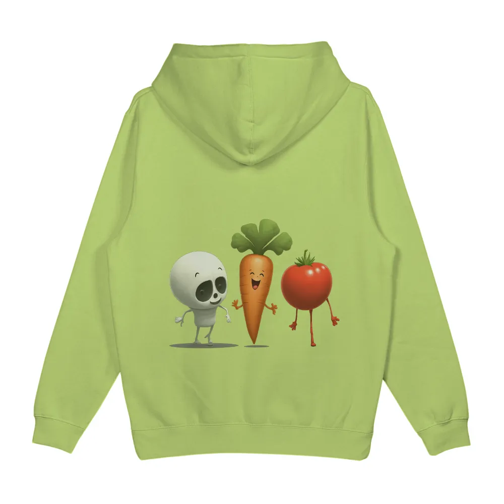 T-Shirts Design: Cheerful Vegetables and Fruits Embrace Friendship|adventure time dancing with monsters shirt