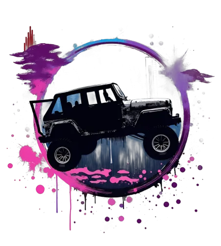 TShirt Printing: Adventure Awaits with Vibrant Jeep Wrangler Design