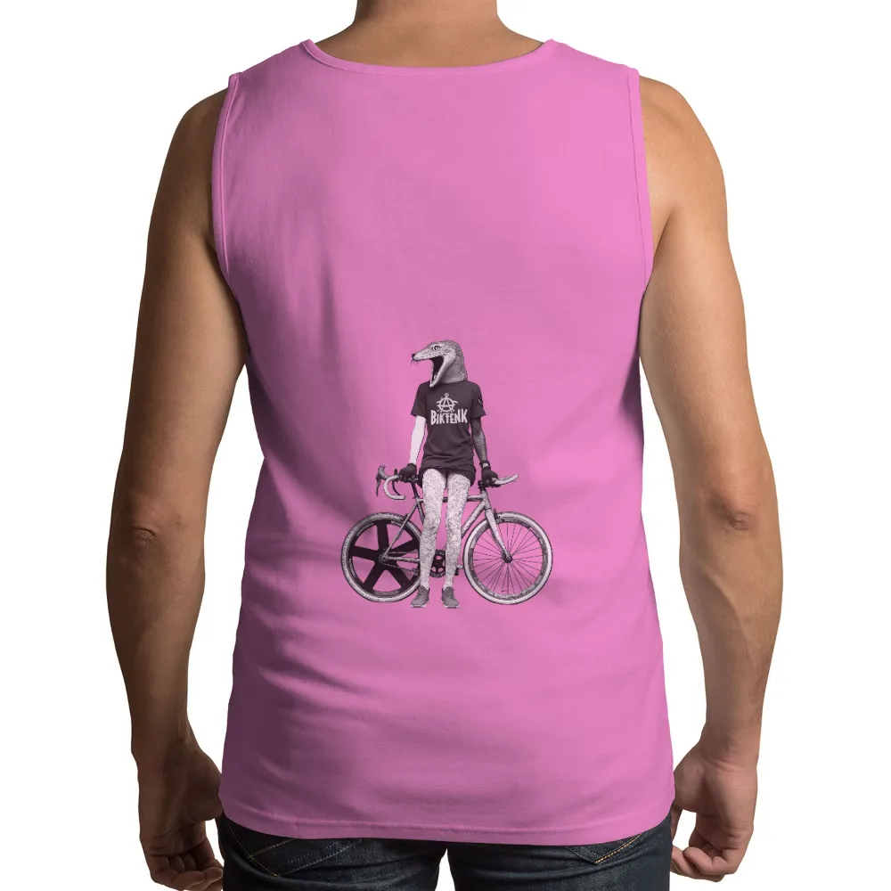 Shirts Graphic Tees - Velociraptor Cyclist: Freedom and Adventure on Wheels|adventure time dancing with monsters shirt