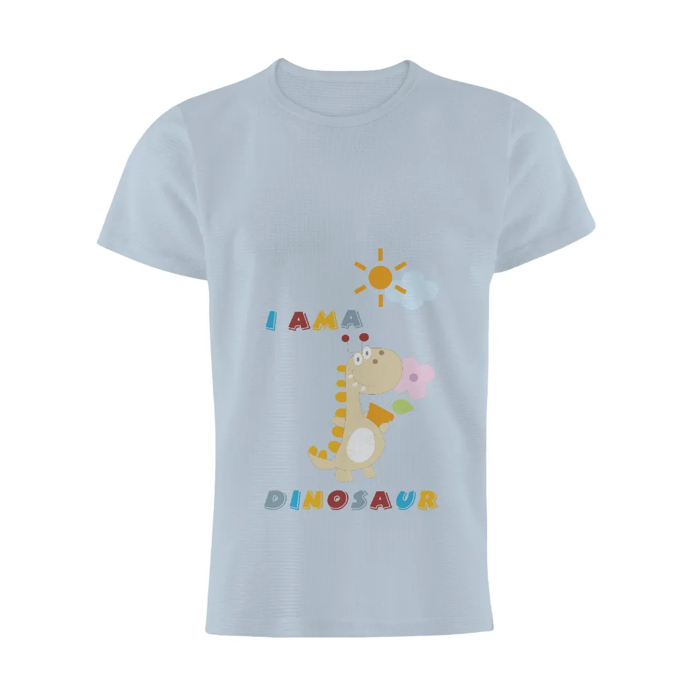 Shirts Graphic Tees: I Am A Dinosaur - Spread Joy and Happiness|there's always tomorrow dinosaur shirt