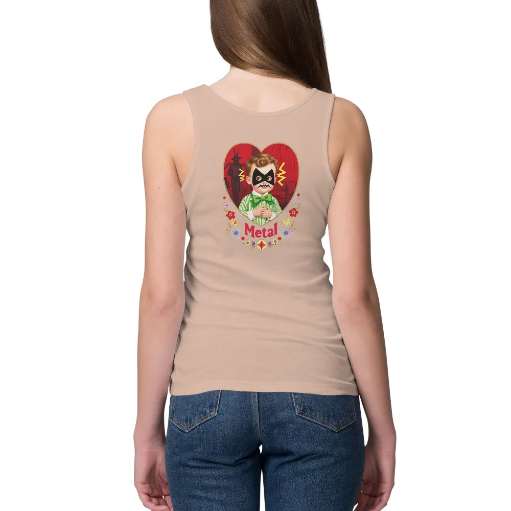 TShirt Printing: Metal Heart Superhero - Artistic Design|i heart hot moms shirt danny duncan