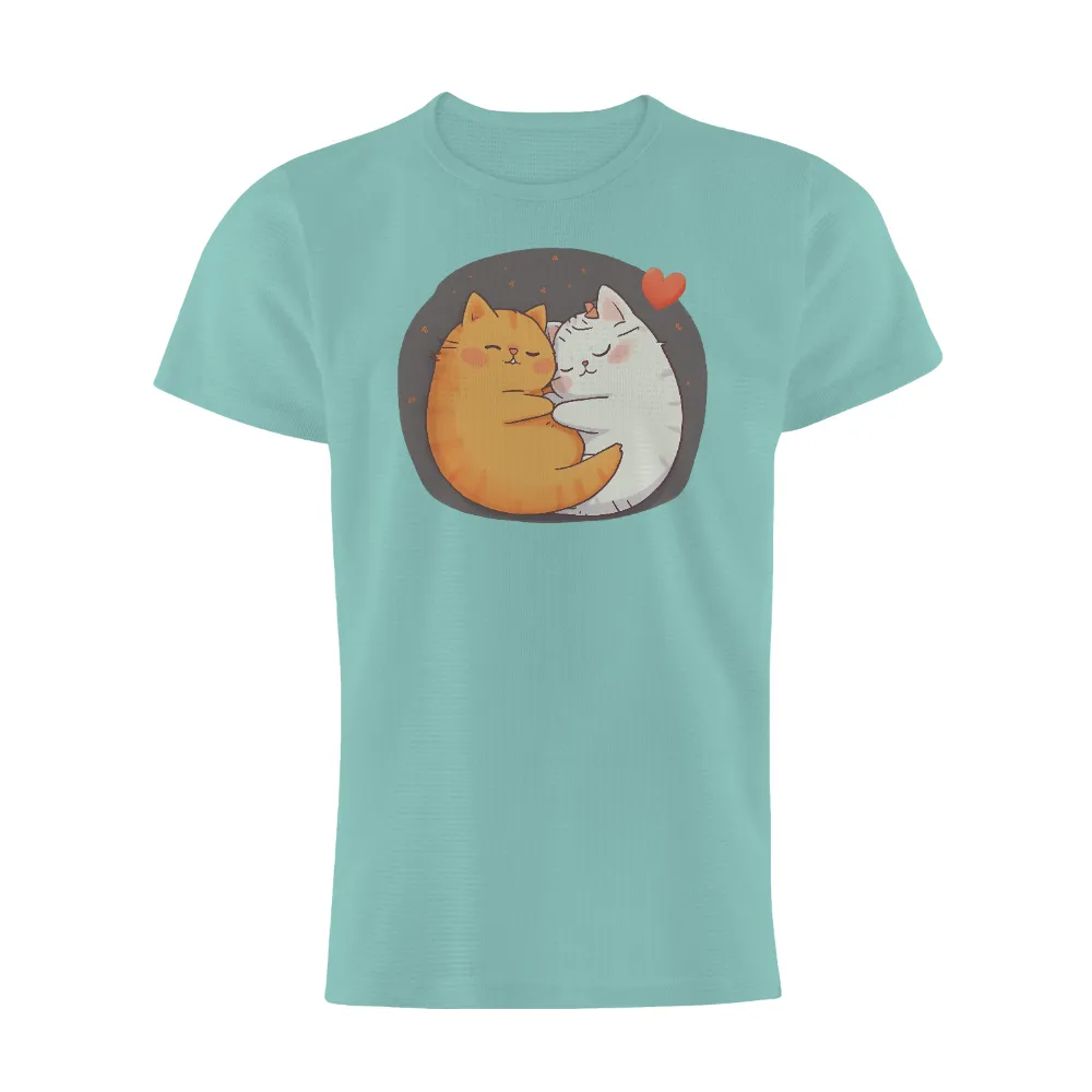 TShirt Design: Cats Embracing Love and Companionship|Cats in love