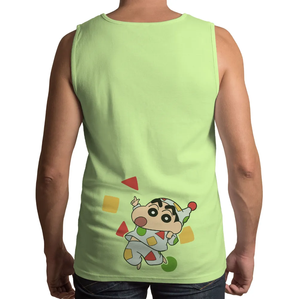 Shin-chan Clown Costume: Shirts Graphic Tees | Playful and Colorful Anime Design|isnt happy hour any time johnny depp