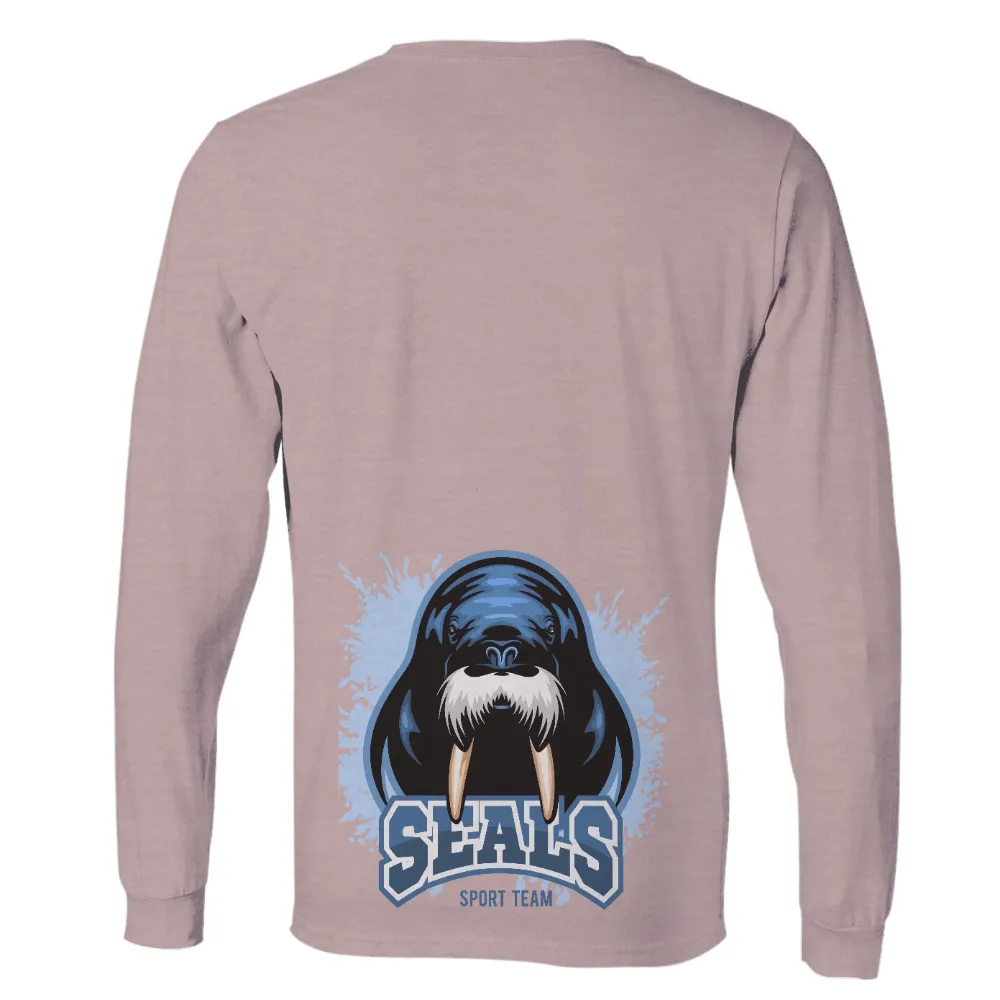 Graphic Tees: Seals Sport Team Mascot Walrus - Sports, Determination, Courage|blue moon long sleeve t shirt