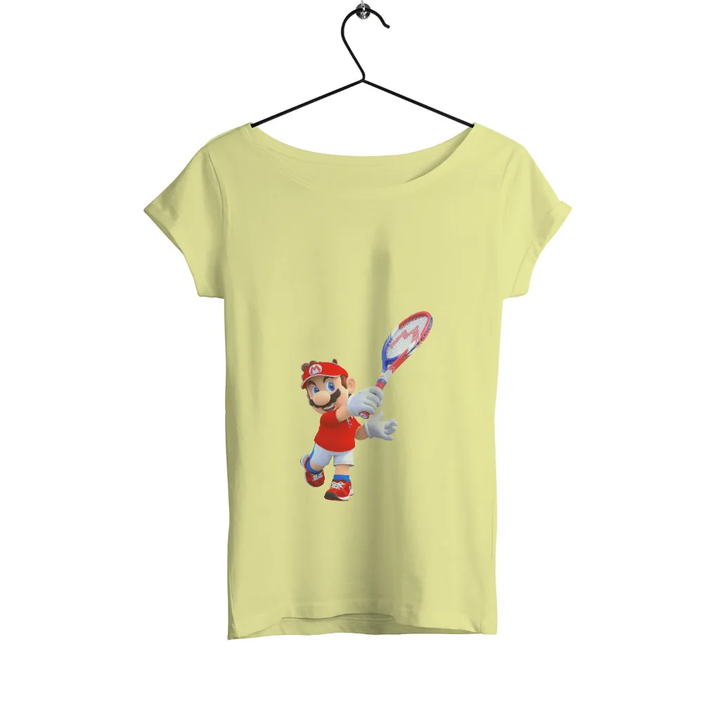 T-Shirts Design: Mario Tennis Adventure - Gaming and Sports Nostalgia|mario hilario shirt