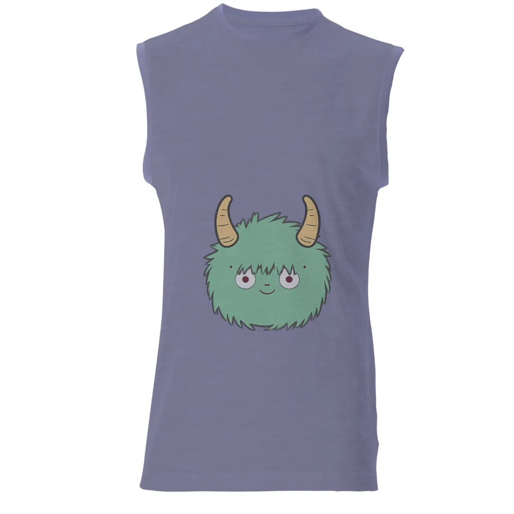 Tee Shirts Printed: Whimsical Monster Zephyr in the Enchanted Forest|boden fluffy knitted t shirt