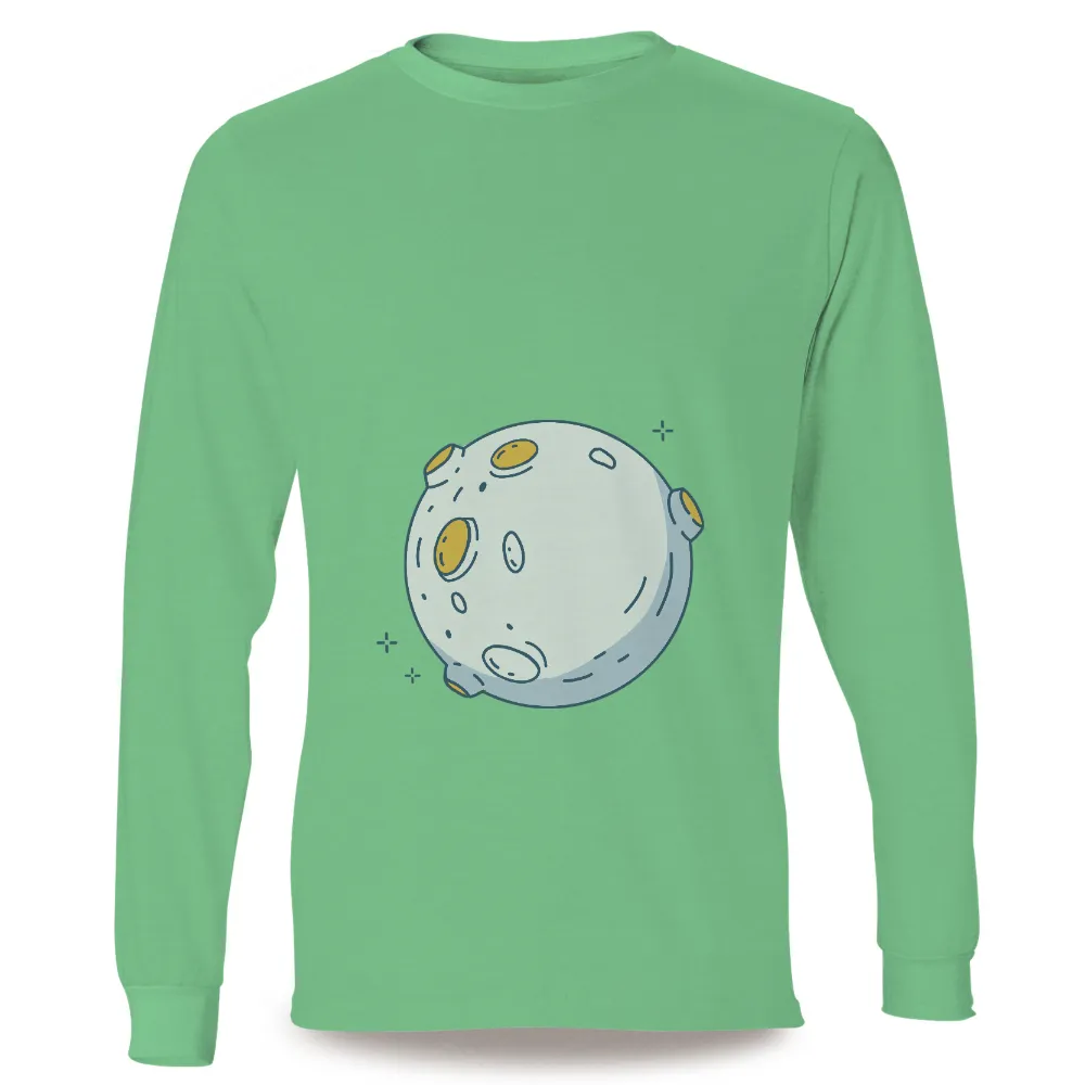 TShirt Design: Moonstruck - Full Moon with a Surprised Expression|hot topic moon knight shirt