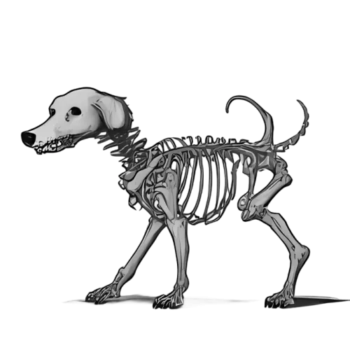 T-Shirts Custom: Eternal Bond - Dog Skeleton Art