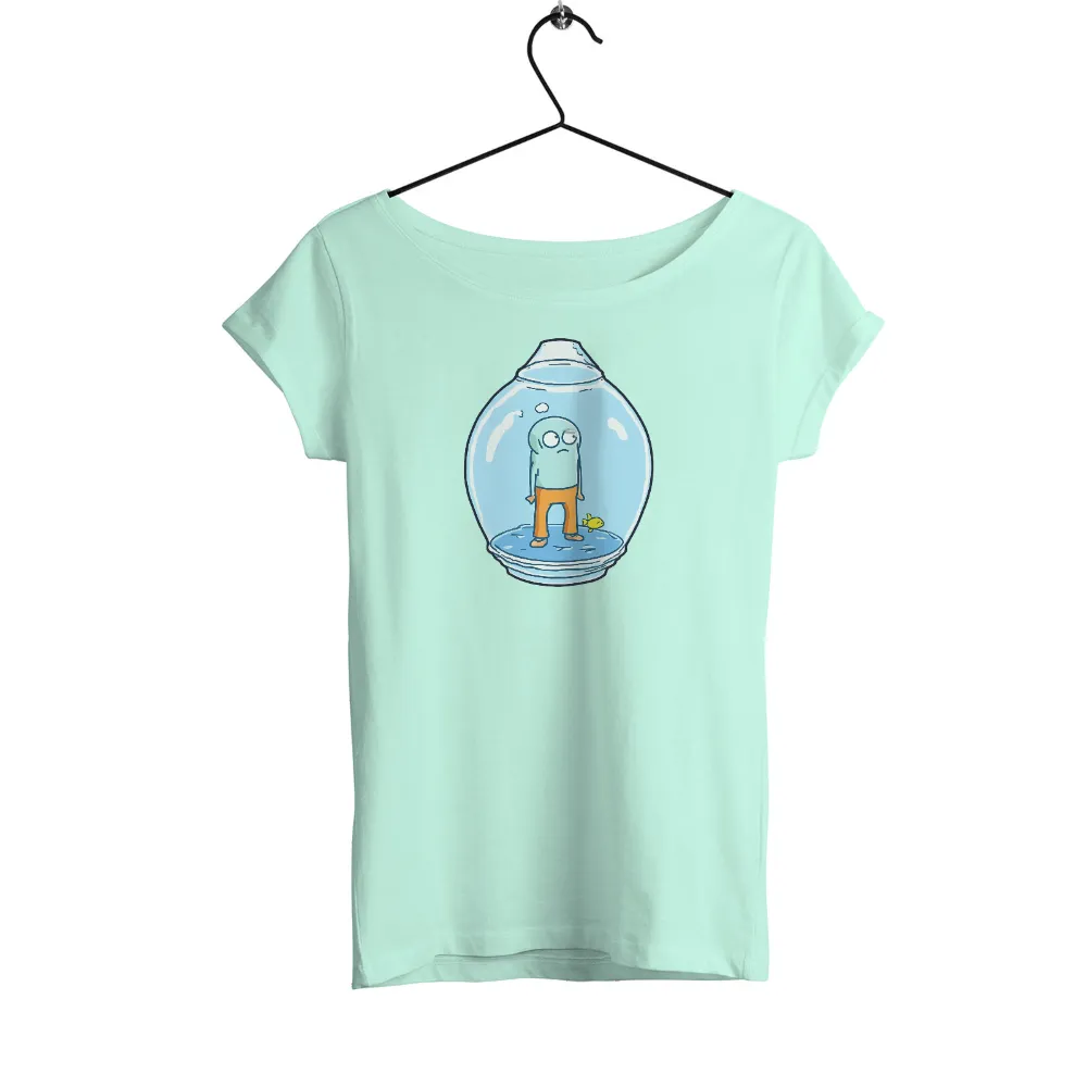 TShirt Design: Trapped in a Fishbowl - Whimsical Life Theme|quirky t shirts for ladies