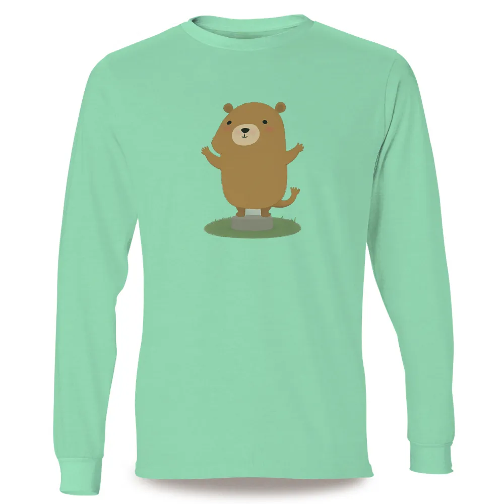 TShirt Printing: Celebrate Spring with Timmy the Friendly Groundhog|short king spring shirt