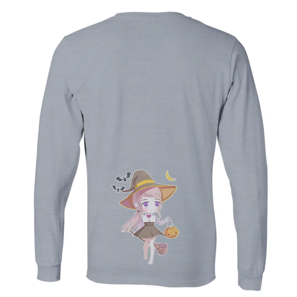 Tee Shirts Printed: Whimsical Witch Luna Spreads Joy This Halloween|men halloween t shirts for adults