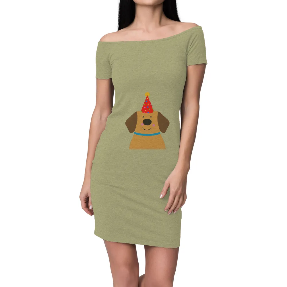 T-Shirts Pattern: Max the Joyful Dog in a Party Hat|i am only talking to my dog today shirt