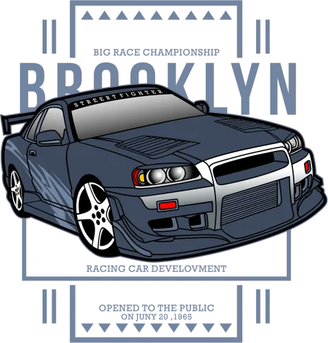 TShirt Design: Street Racing Spirit in New York - Nissan Skyline GTR