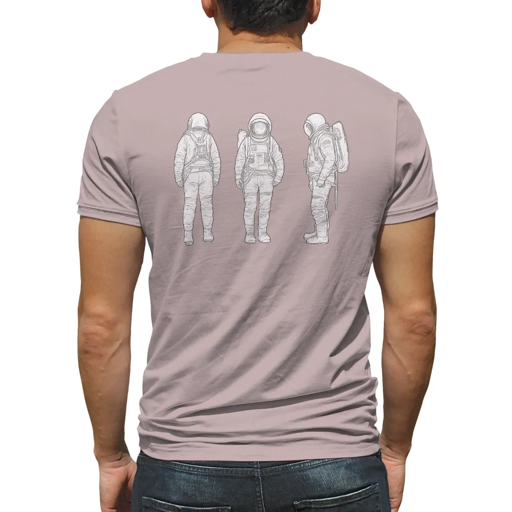 TShirt Design: Astronauts in Space - Minimalist Exploration|nasa space cats shirt