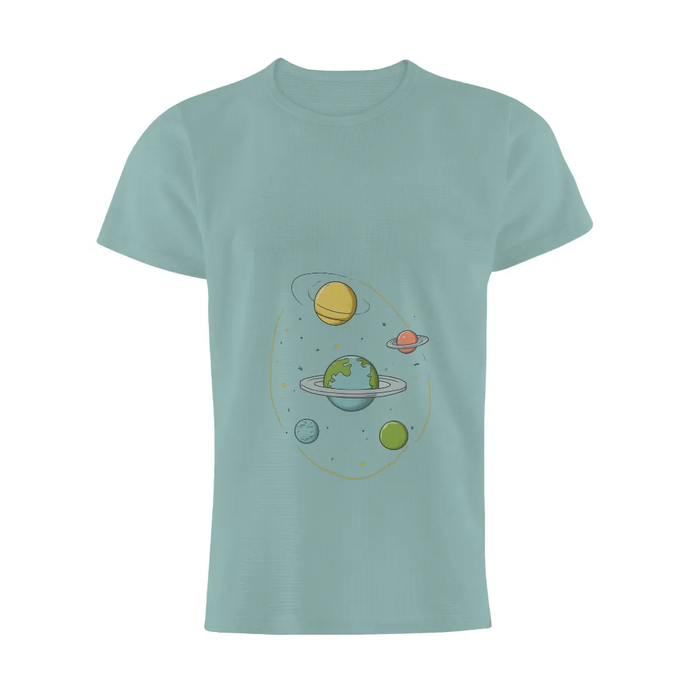 Graphic Tees: Explore the Solar System with Artistic Design|vintage space camp t shirt