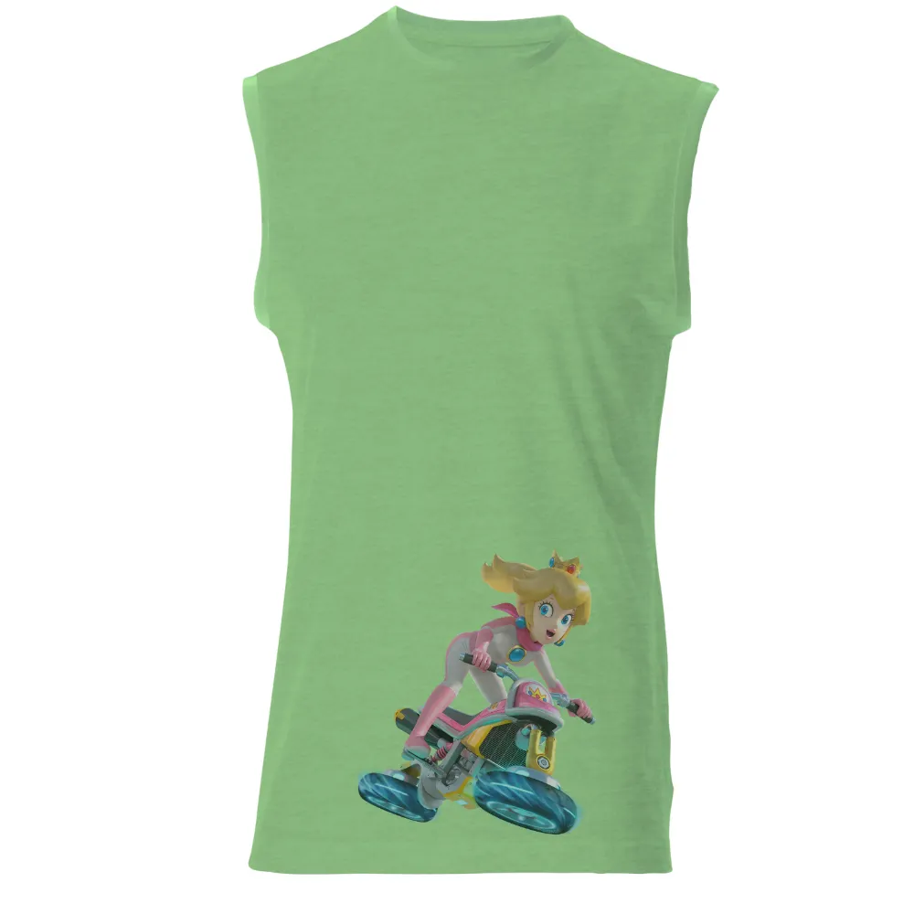 Shirts Graphic Tees: Racing Princess on Futuristic Motorcycle|adventure time star wars shirt