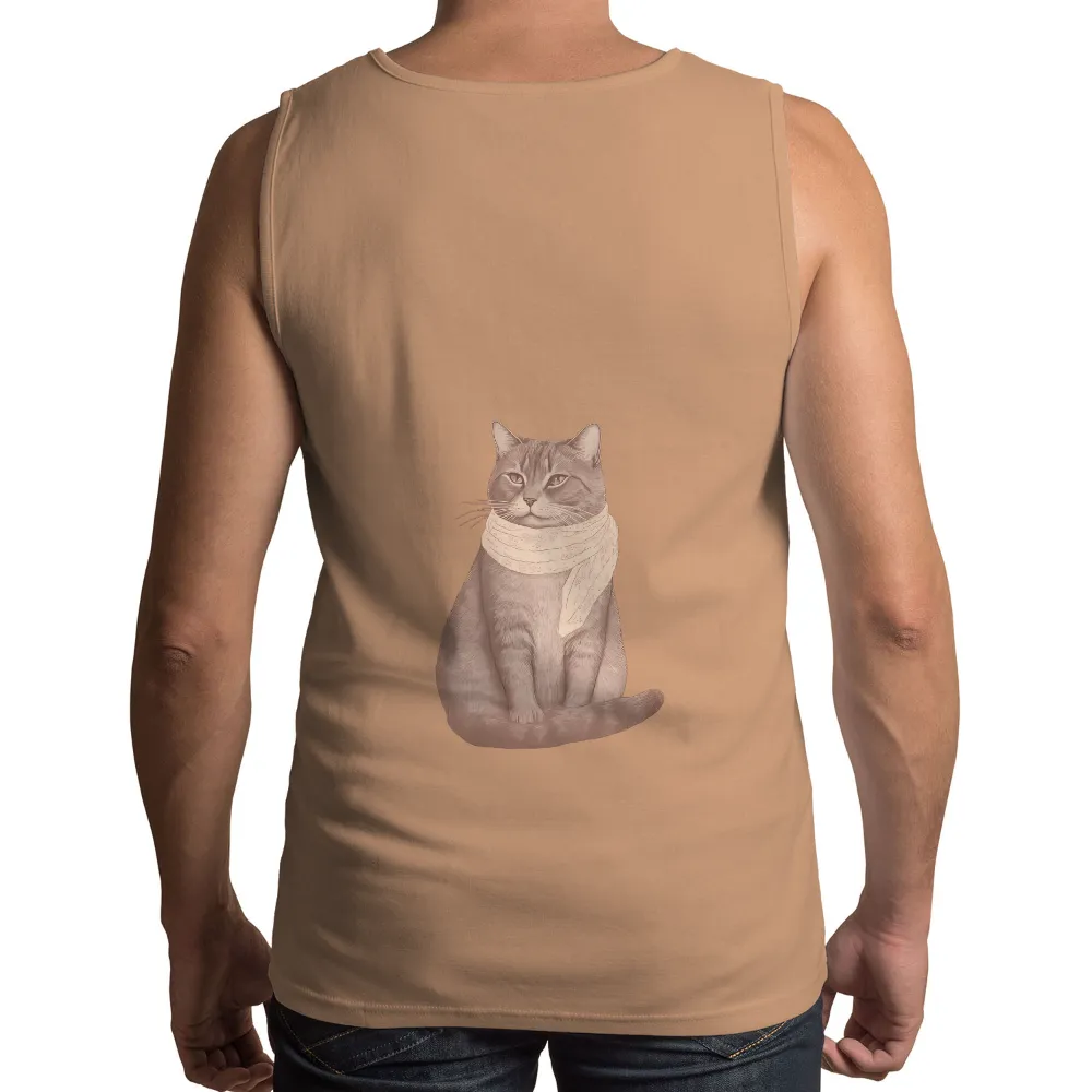 Custom T-Shirt Printing: Whiskers the Stylish Cat with Vintage Scarf|dodgers world series t shirt vintage