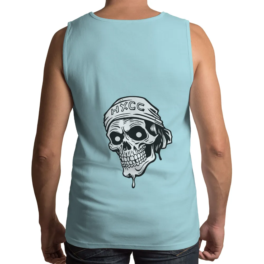 Graphic Tees: Punk Rock Skull - HXCC Bandana Design| surreal skull design