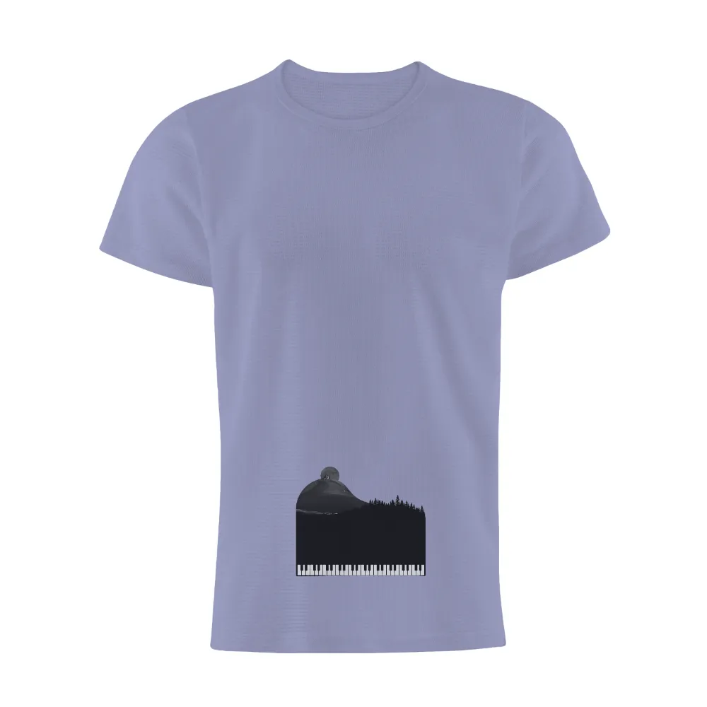 Graphic Tees: Piano Keys Under the Moon - Artistic Harmony|miller lite moon vintage wash tee