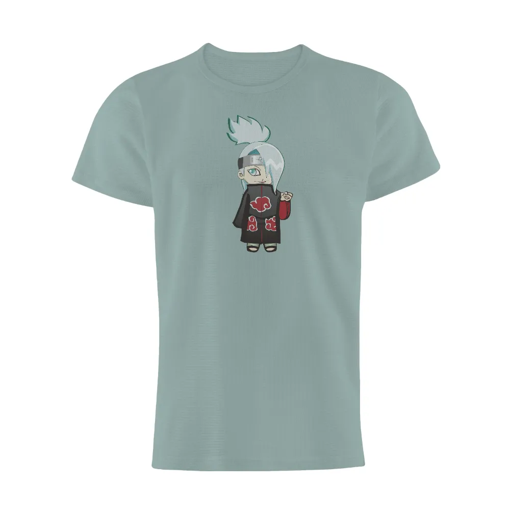 TShirt Printing: Chibi Kakashi - Anime Minimalist Design|akatsuki men's short sleeve shirt