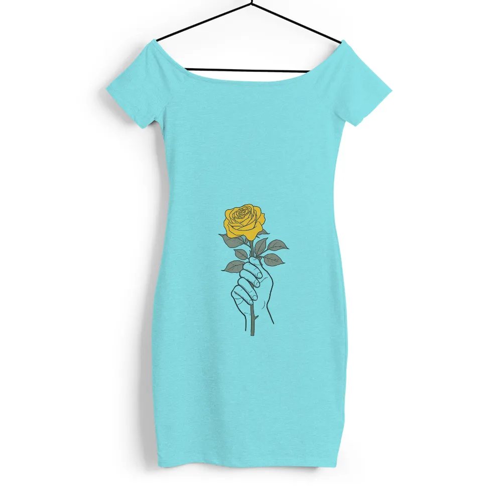 Yellow Rose T-Shirt Printing: A Symbol of Transient Beauty|sanctuary fireside boyfriend shirt