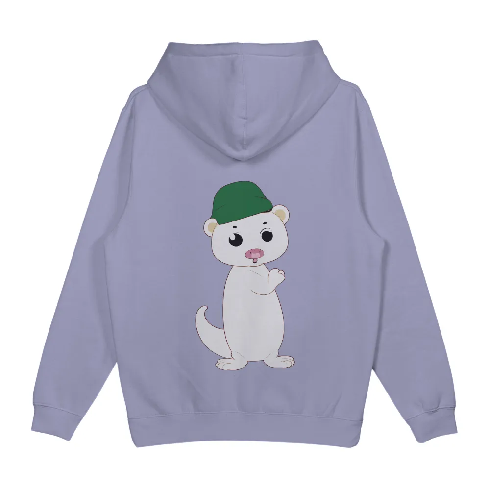 T-Shirts Custom: Whiskers the Weasel in a Green Cap - Funny & Quirky Design|cute summer shirts for juniors