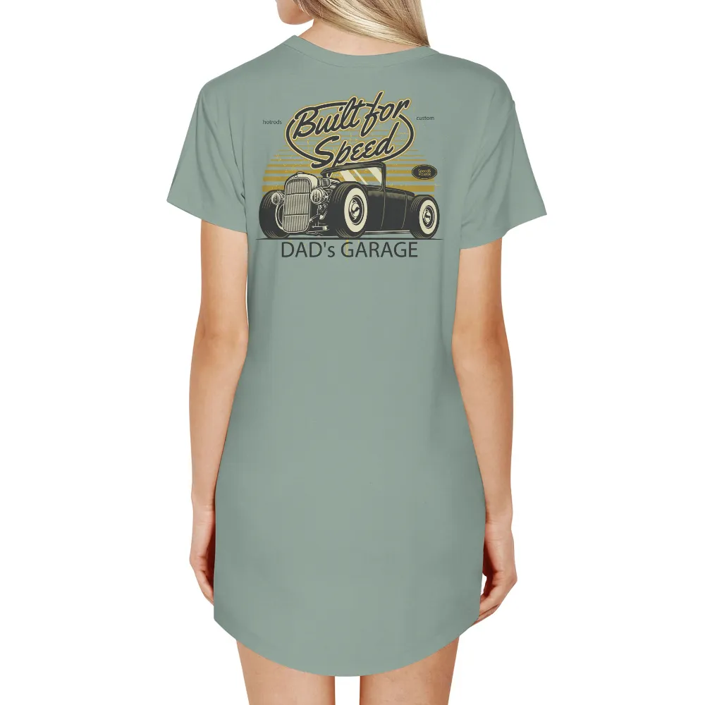 T-Shirts Design: Built for Speed - Hot Rod Vintage Art|mom to the 4th power shirt