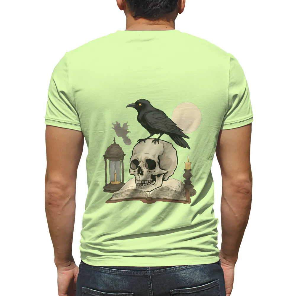 TShirt Printing: Gothic Mystery - Raven and Skull Design|old milwaukee t shirt vintage