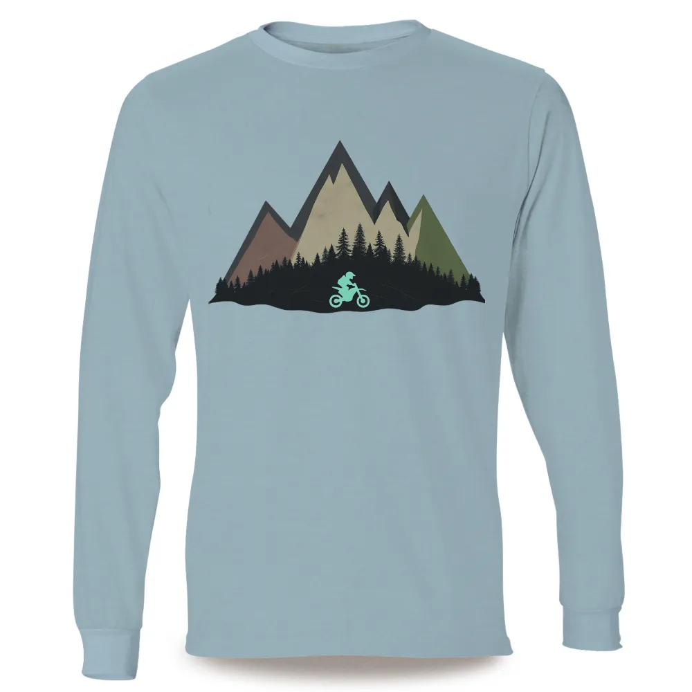 T-Shirts Pattern: Motocross Adventure in the Wilderness|forest doraemon t shirt