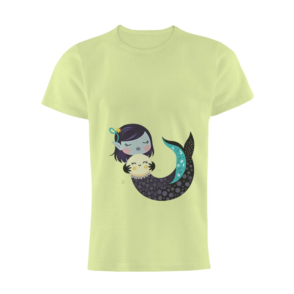 T-Shirts Design: Mermaid Luna Embracing the Moon|dallas stars twitter