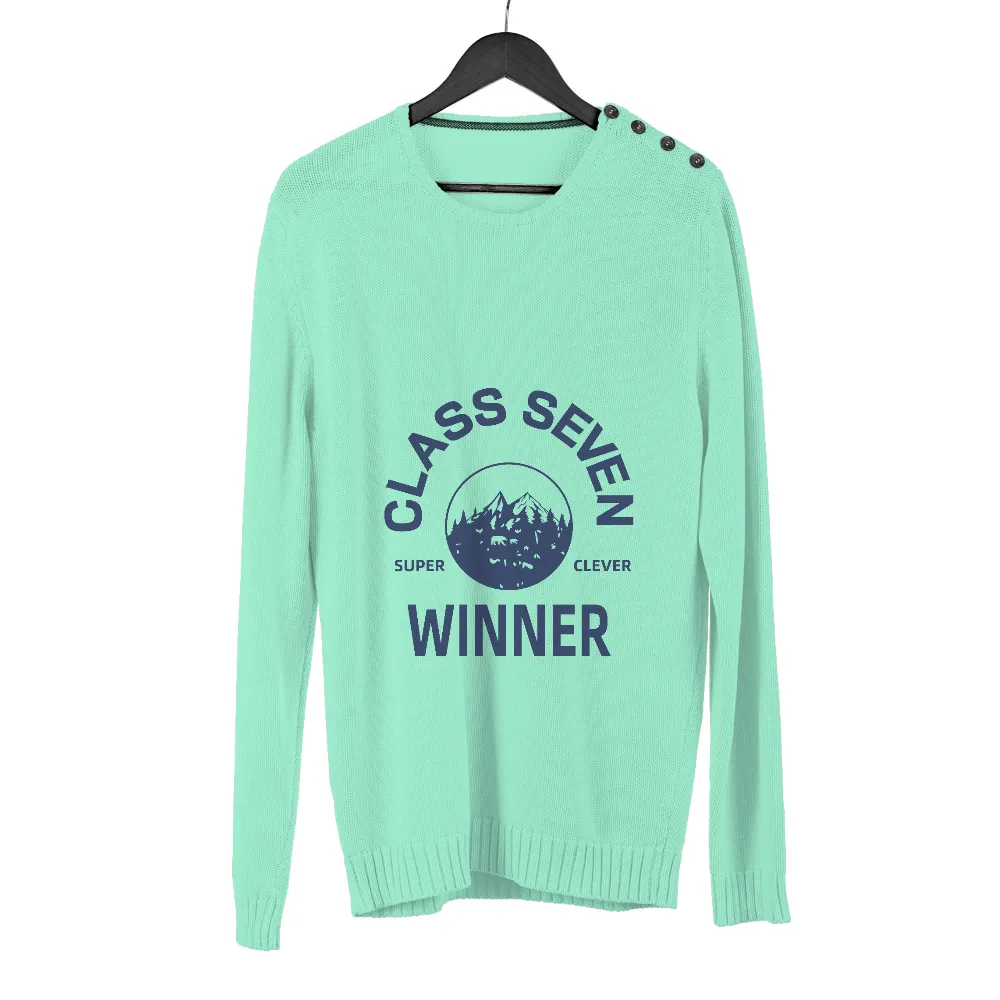 T-Shirts Custom: Class Seven Super Clever Winner - Mountain Adventure|adventure time dancing with monsters shirt