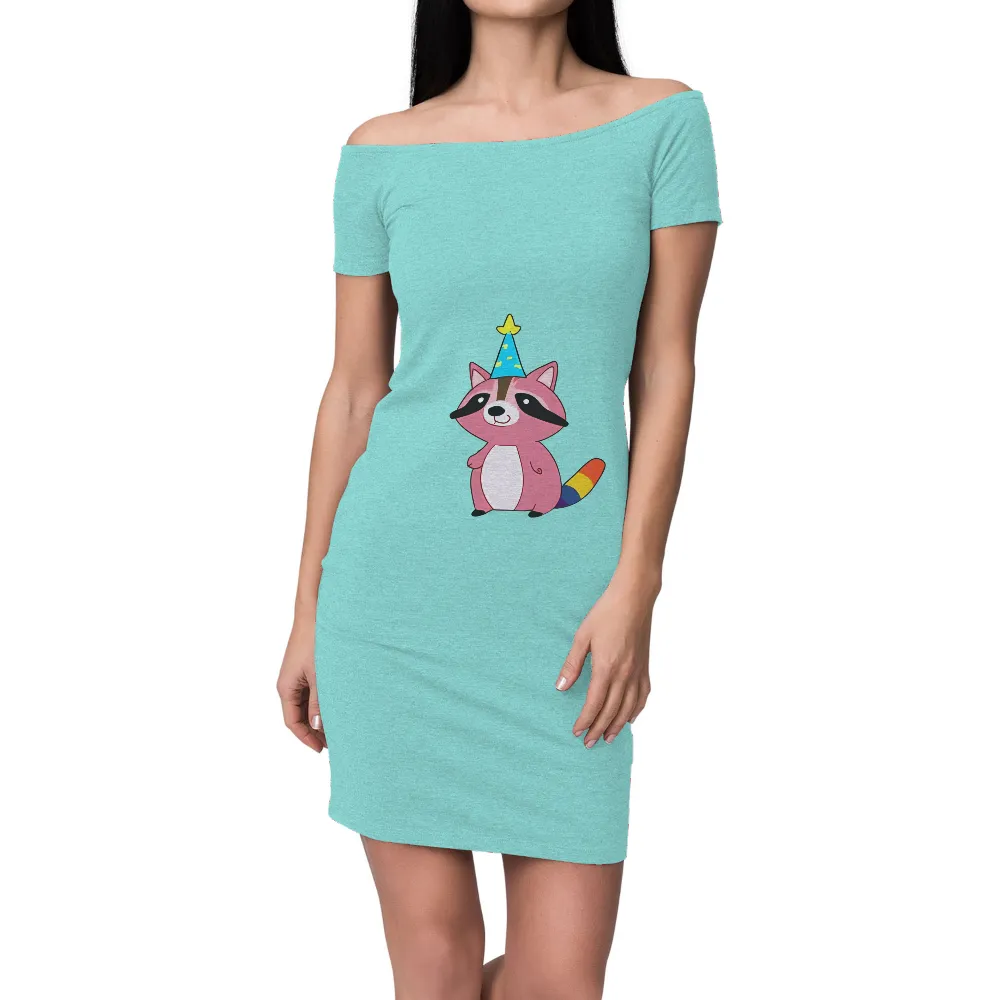 T-Shirts Design: Celebrate Joy with Whimsical Pink Raccoon|happy easter hawaiian