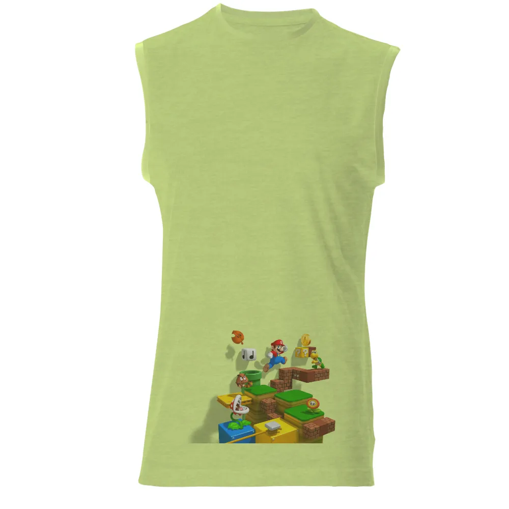 Tee Shirts Printed: Retro Gaming Adventure with Mario and Yoshi|super mario john cena shirt