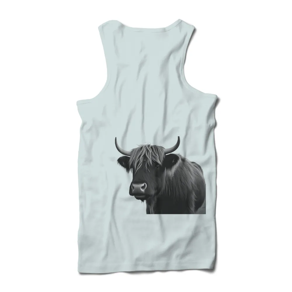 Highland Cow T-Shirts Custom: Monochromatic Majesty|strength camp shirt