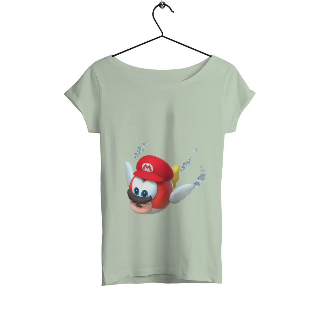 Shirts Graphic Tees: Heart Mario Wings Adventure|heart shirts for valentine's day