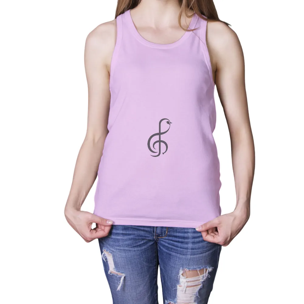 Minimalist Treble Clef Design: A Timeless Emblem of Music|harmony day t shirts best and less